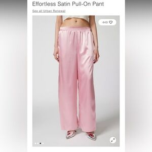 Satin Silky Pants Urban Outfitters in light pink